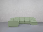 7-Seat Modular Chaise Corner Sectional (Thin Arms) - 7th Avenue