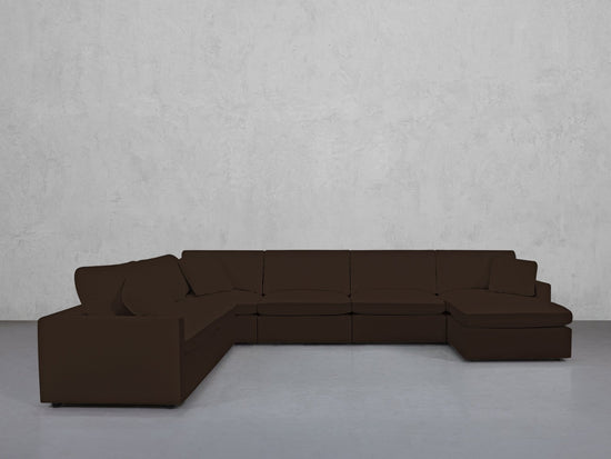 7-Seat Modular Chaise Corner Sectional (Thin Arms) - 7th Avenue