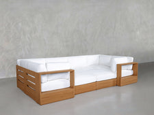 8-Seat Modular Closed Pit Teak Outdoor