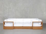 8-Seat Modular Closed Pit Teak Outdoor