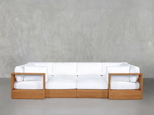 8-Seat Modular Closed Pit Teak Outdoor