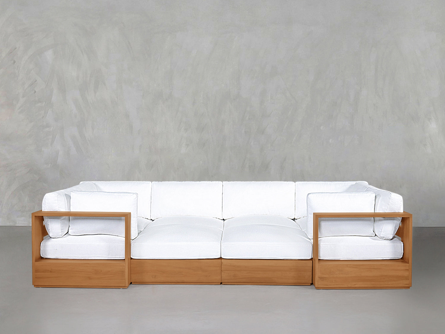 8-Seat Modular Closed Pit Teak Outdoor