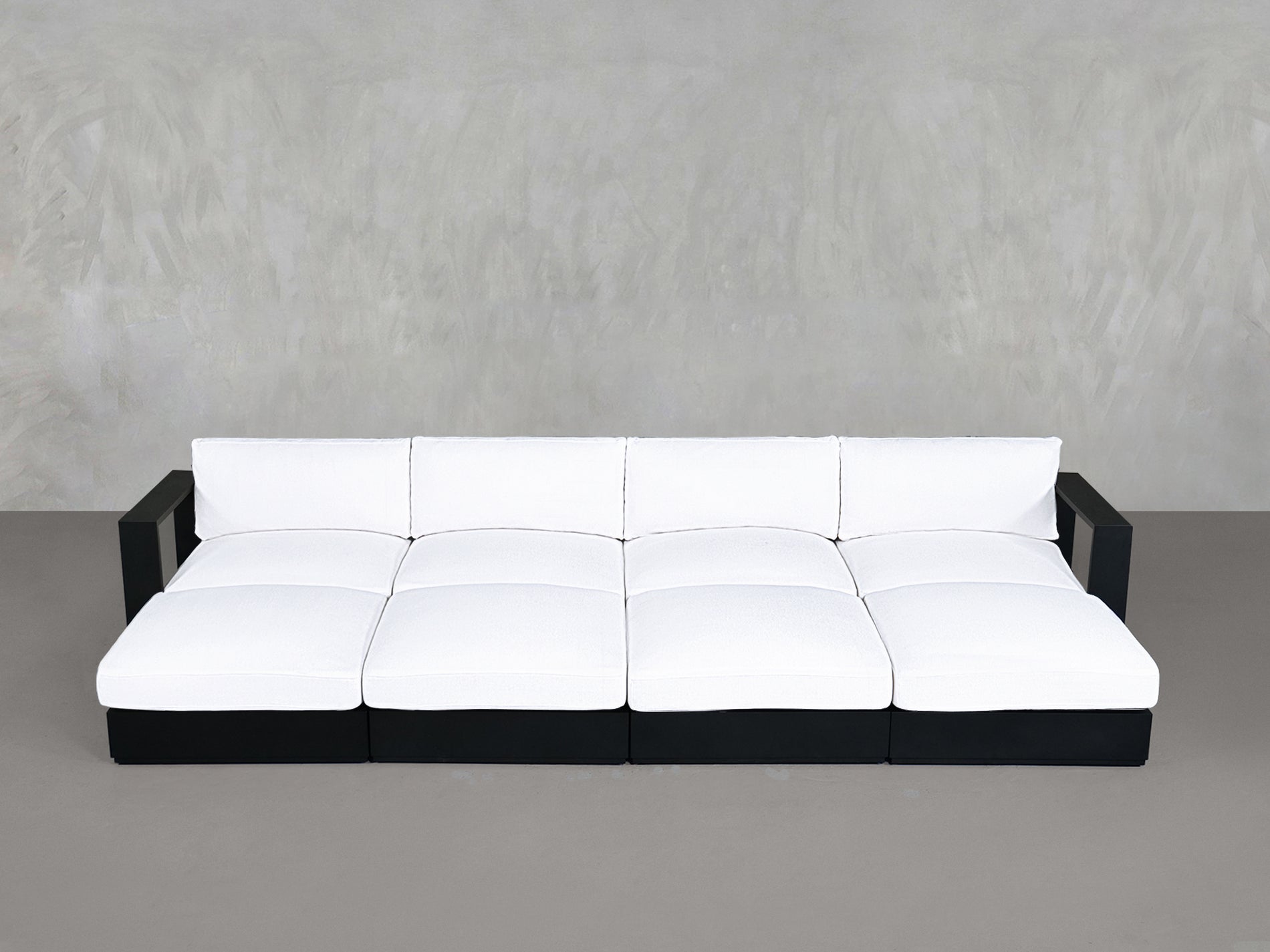 8-Seat Modular Daybed Aluminum Outdoor