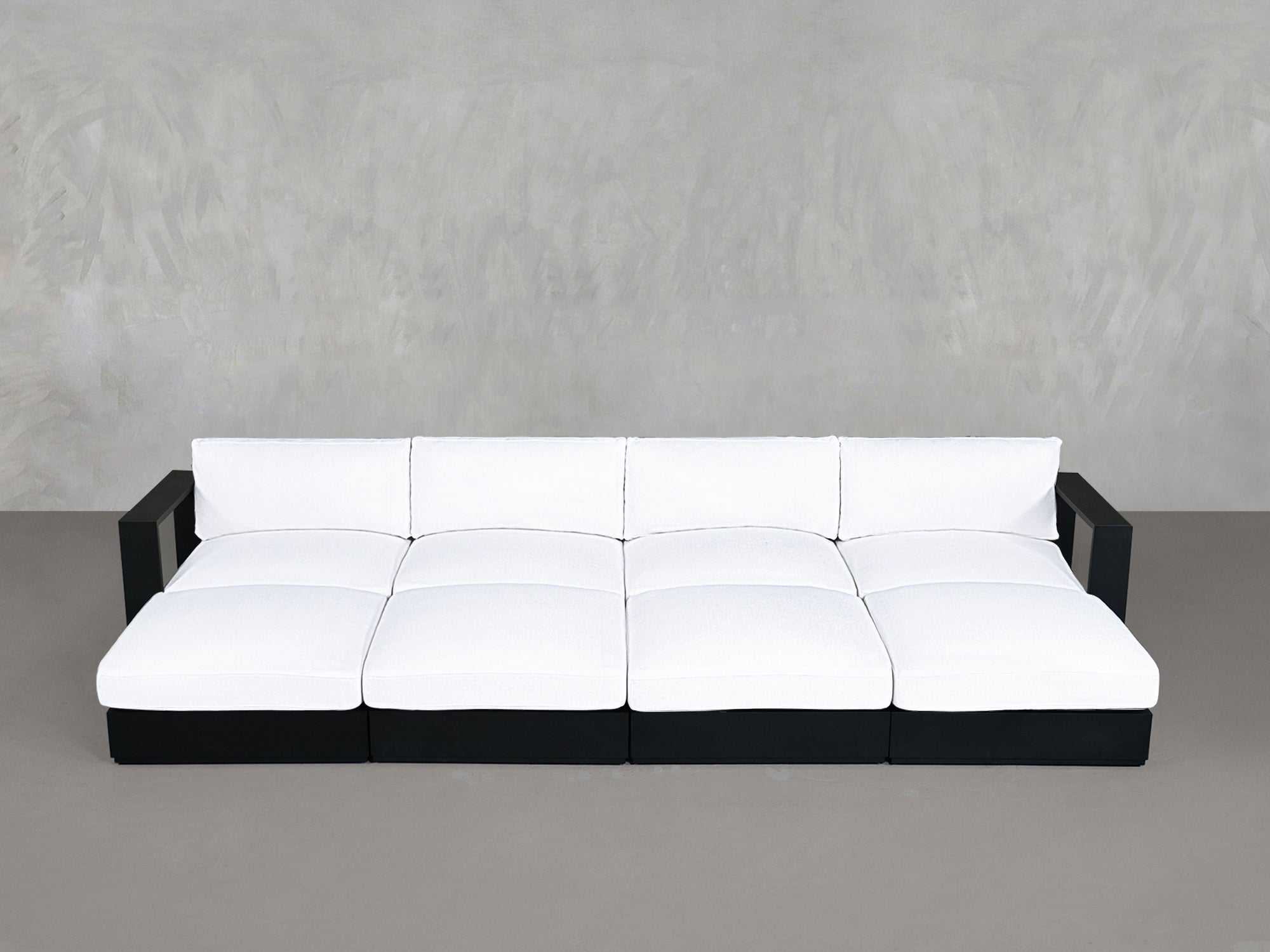 8-Seat Modular Daybed Aluminum Outdoor