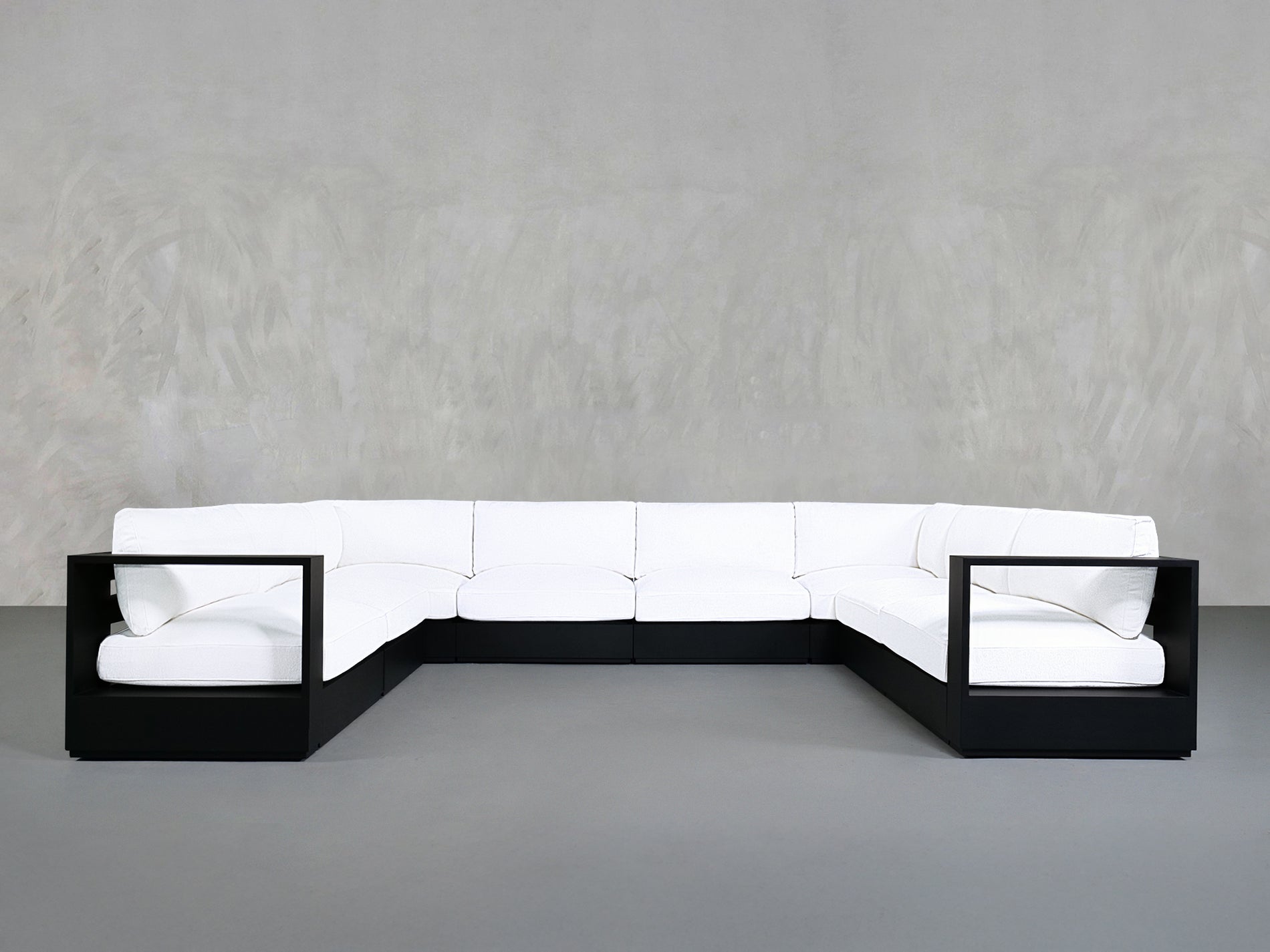 8-Seat Modular U-Sectional  Aluminum Outdoor
