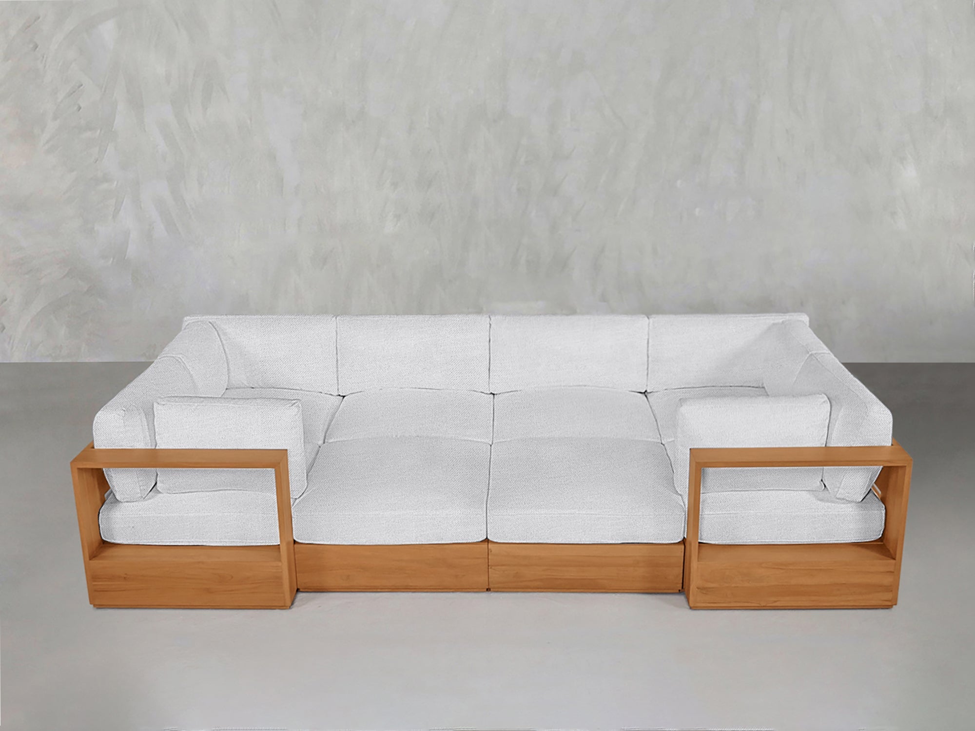 8-Seat Modular Closed Pit Teak Outdoor - 7th Avenue