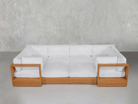 8-Seat Modular Closed Pit Teak Outdoor - 7th Avenue