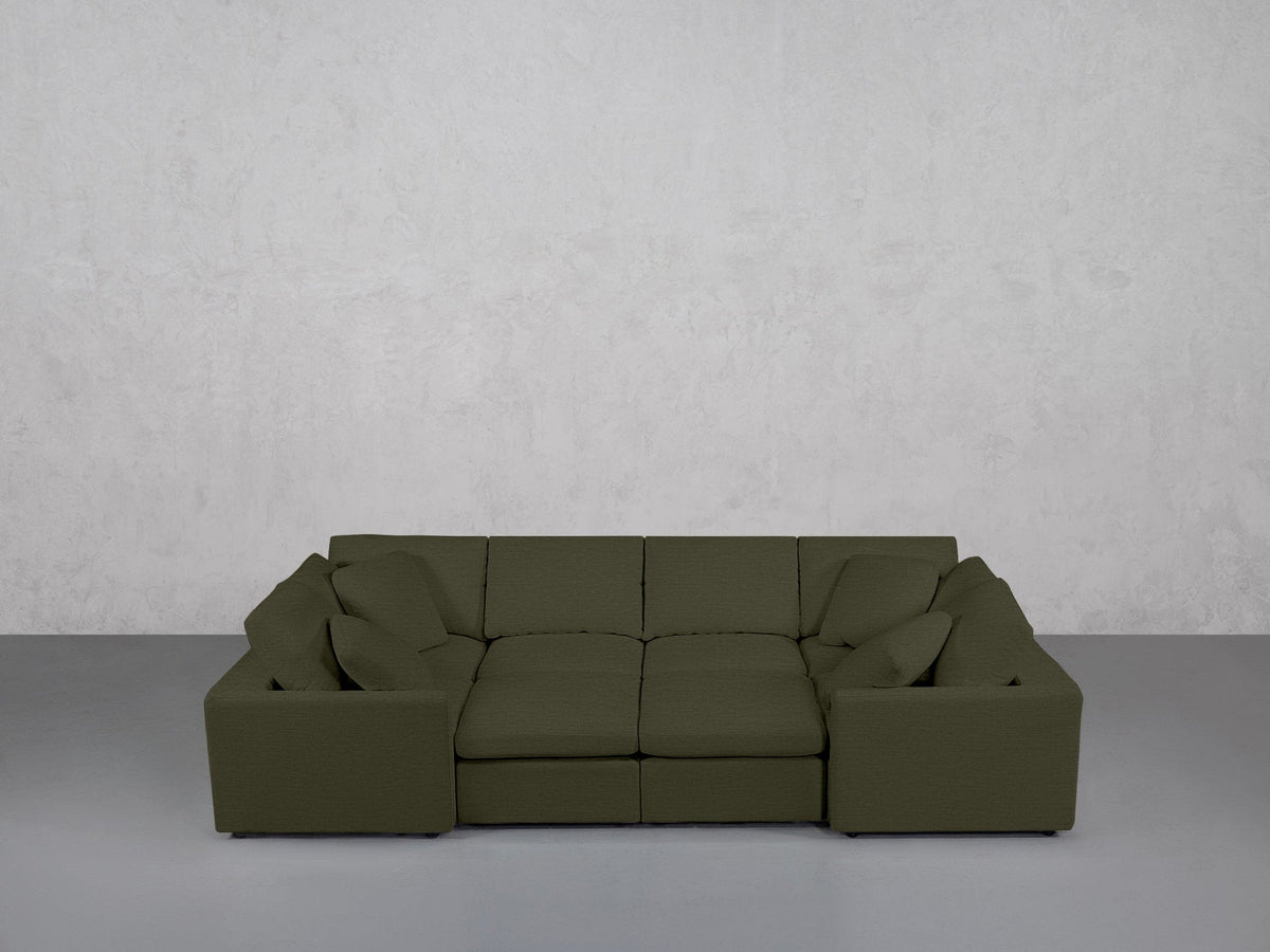 8-Seat Modular Closed Pit (Thin Arms) - 7th Avenue