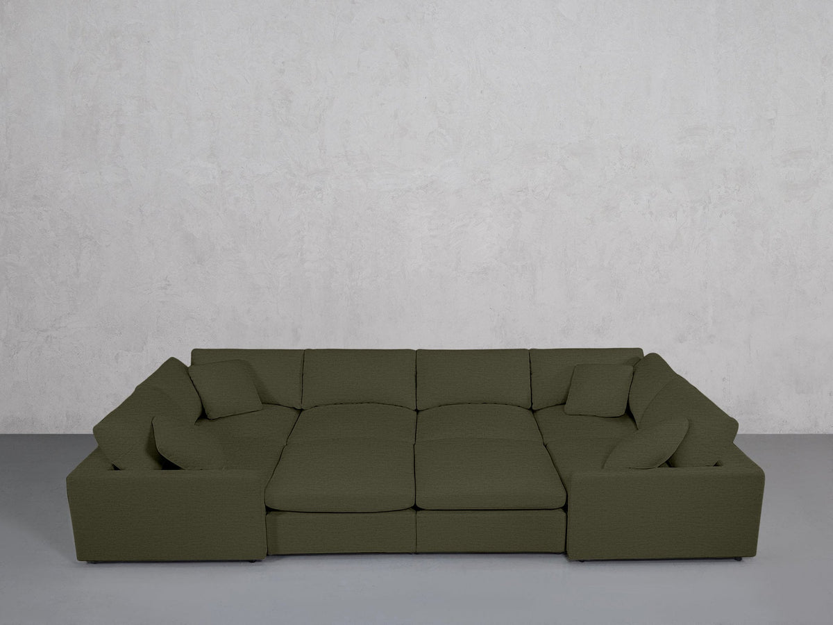 8-Seat Modular Closed Pit (Thin Arms) - 7th Avenue