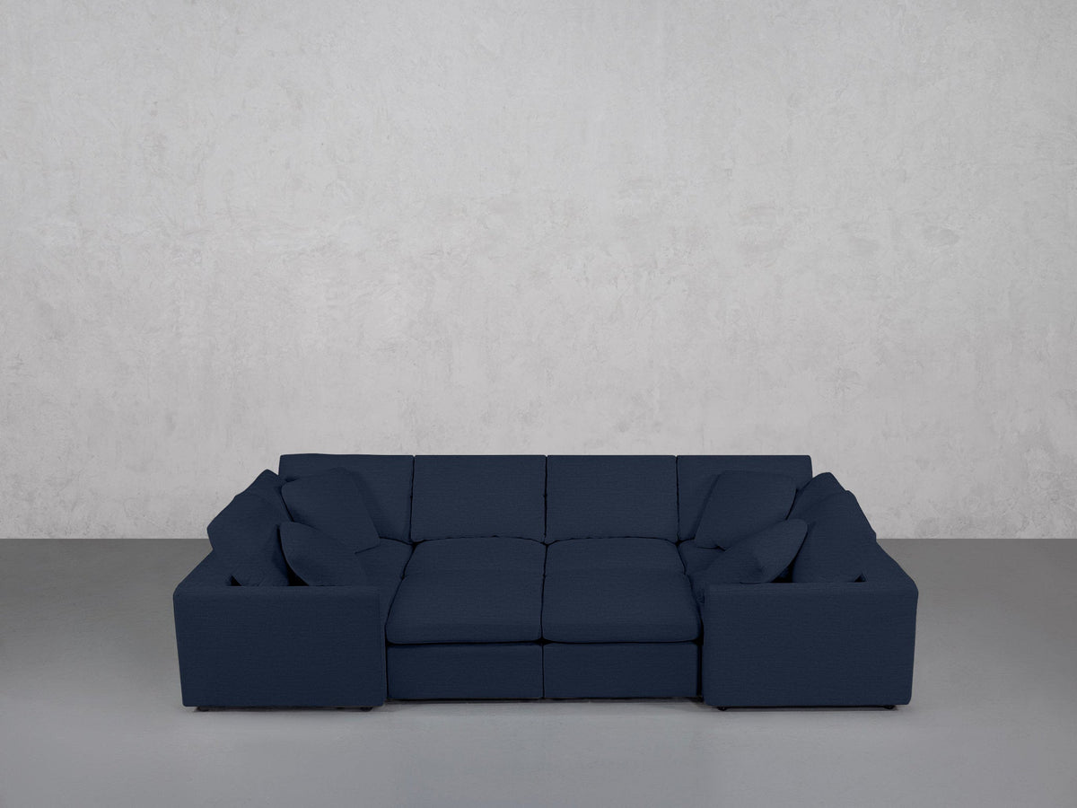 8-Seat Modular Closed Pit (Thin Arms) - 7th Avenue