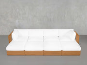 8-Seat Modular Daybed Teak Outdoor - 7th Avenue