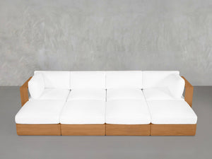 8-Seat Modular Daybed Teak Outdoor - 7th Avenue