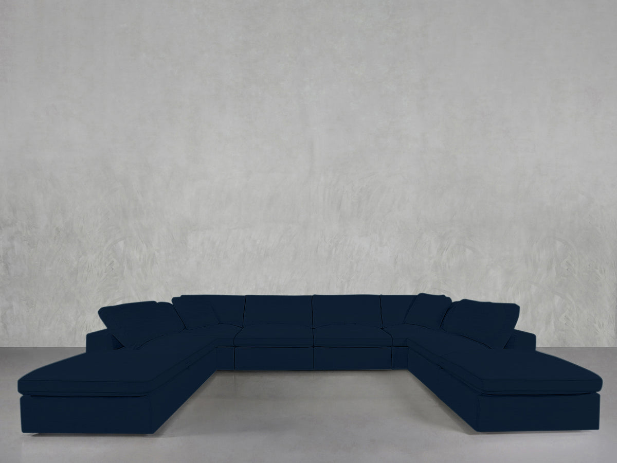 8-Seat Modular Double Lounger U-Sectional