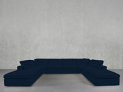 8-Seat Modular Double Lounger U-Sectional