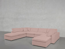 8 - Seat Modular Double Lounger U - Sectional - 7th Avenue