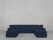 8-Seat Modular Double Lounger U-Sectional - 7th Avenue