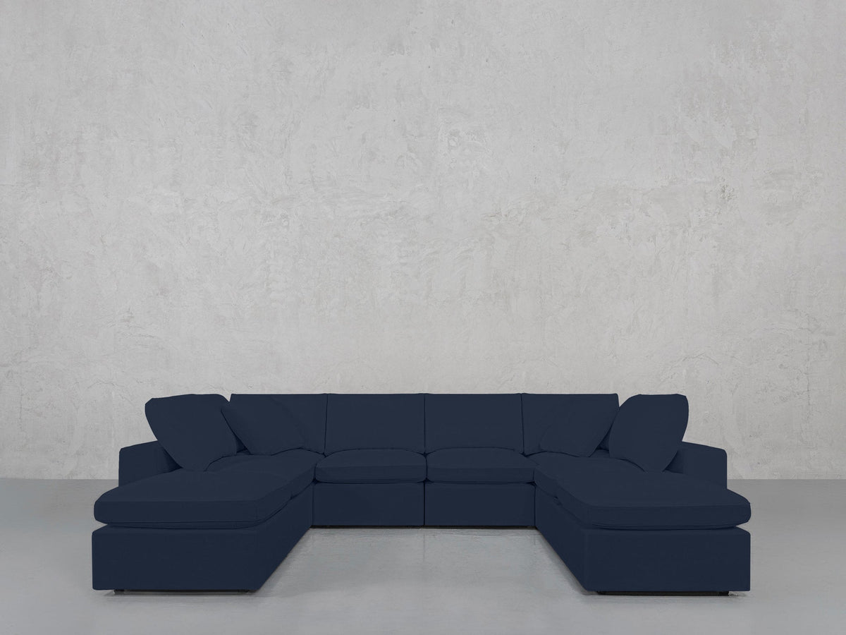 8-Seat Modular Double Lounger U-Sectional - 7th Avenue