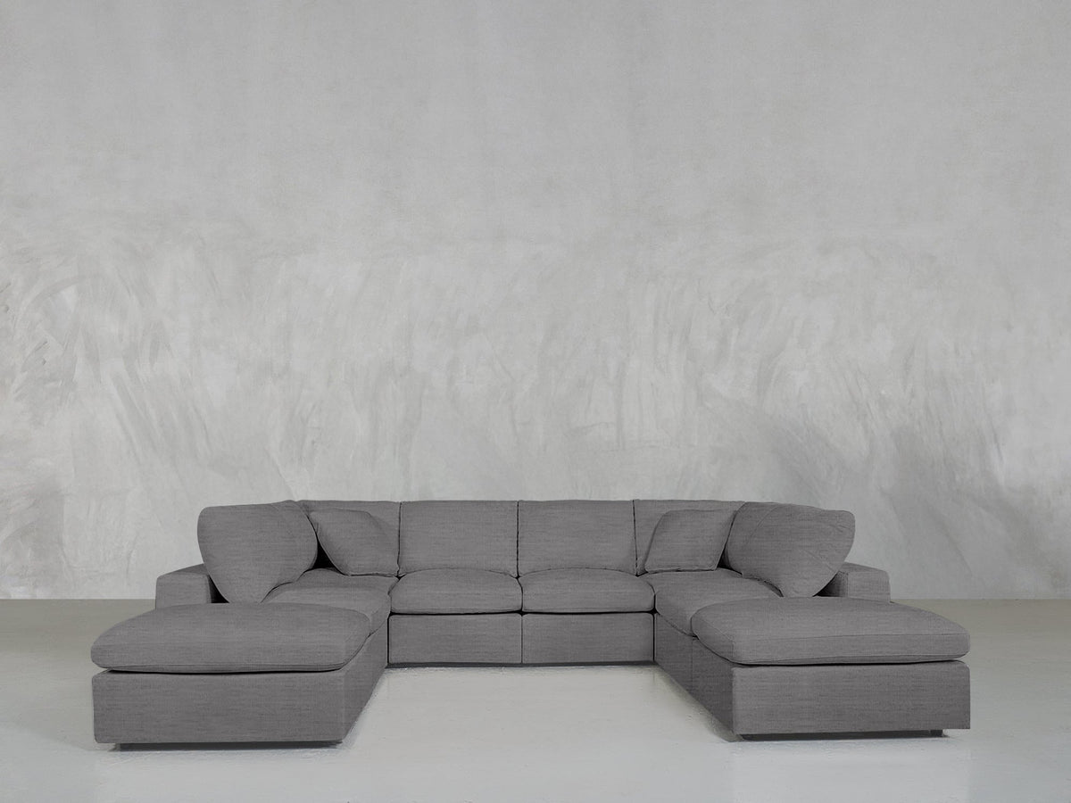 8 - Seat Modular Double Lounger U - Sectional - 7th Avenue