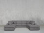 8 - Seat Modular Double Lounger U - Sectional - 7th Avenue