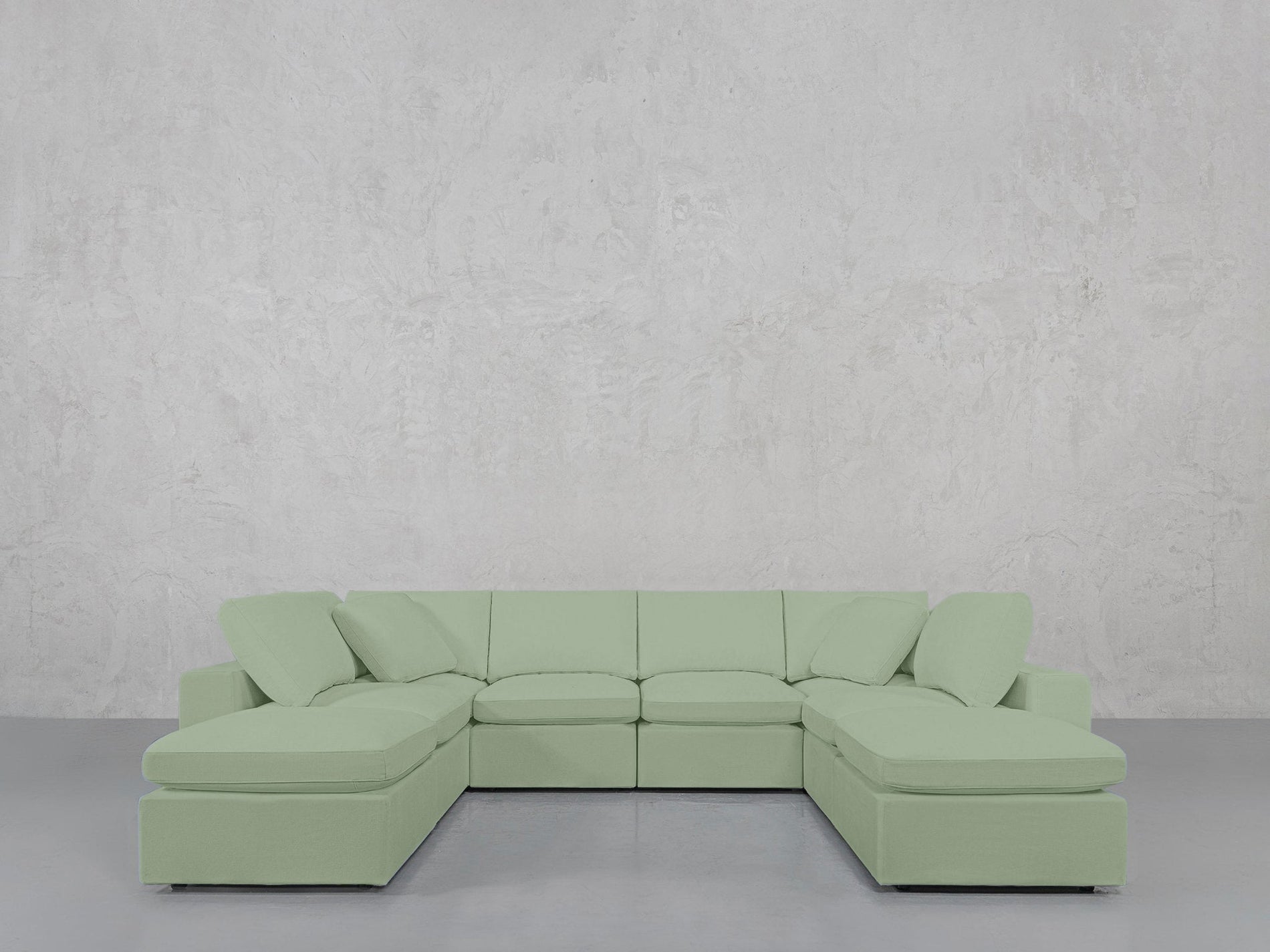8-Seat Modular Double Lounger U-Sectional - 7th Avenue
