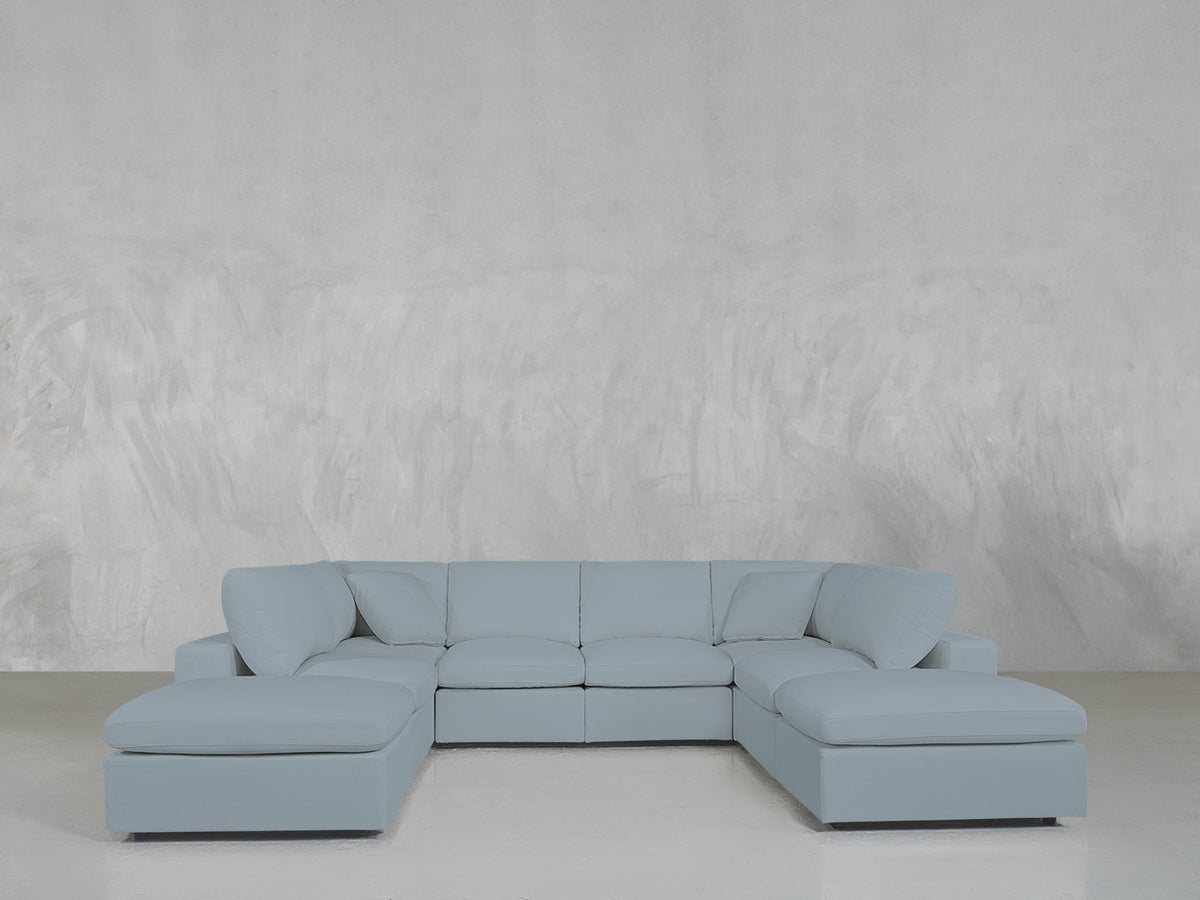 8 - Seat Modular Double Lounger U - Sectional - 7th Avenue