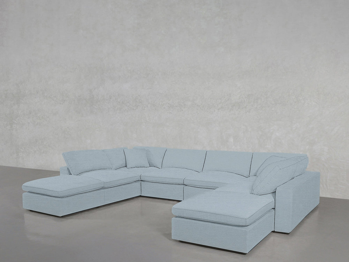 8 - Seat Modular Double Lounger U - Sectional - 7th Avenue