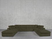 8-Seat Modular Double Lounger U-Sectional - 7th Avenue
