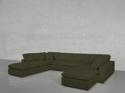 8-Seat Modular Double Lounger U-Sectional - 7th Avenue