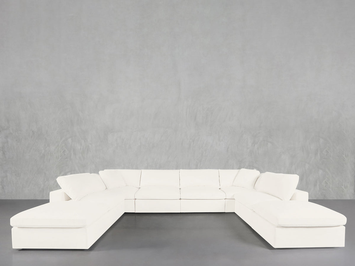 8-Seat Modular Double Lounger U-Sectional