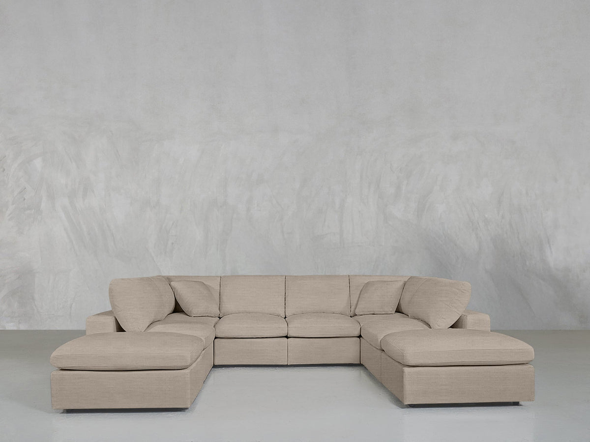 8-Seat Modular Double Lounger U-Sectional - 7th Avenue