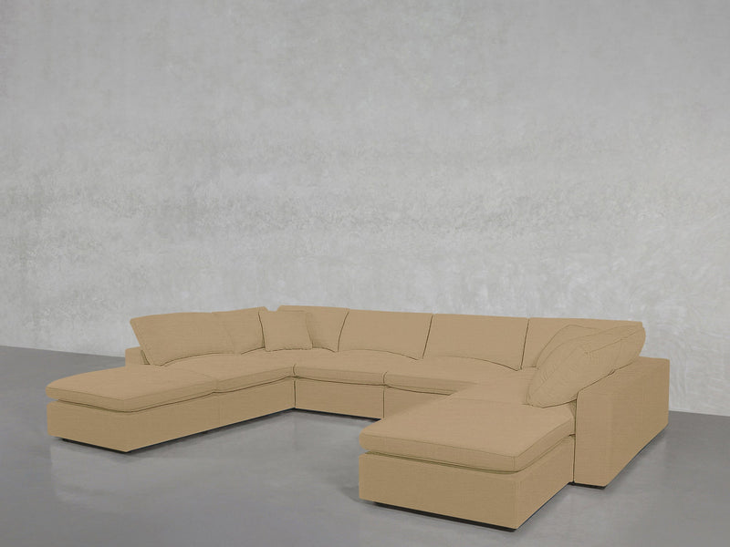 8 - Seat Modular Double Lounger U - Sectional - 7th Avenue