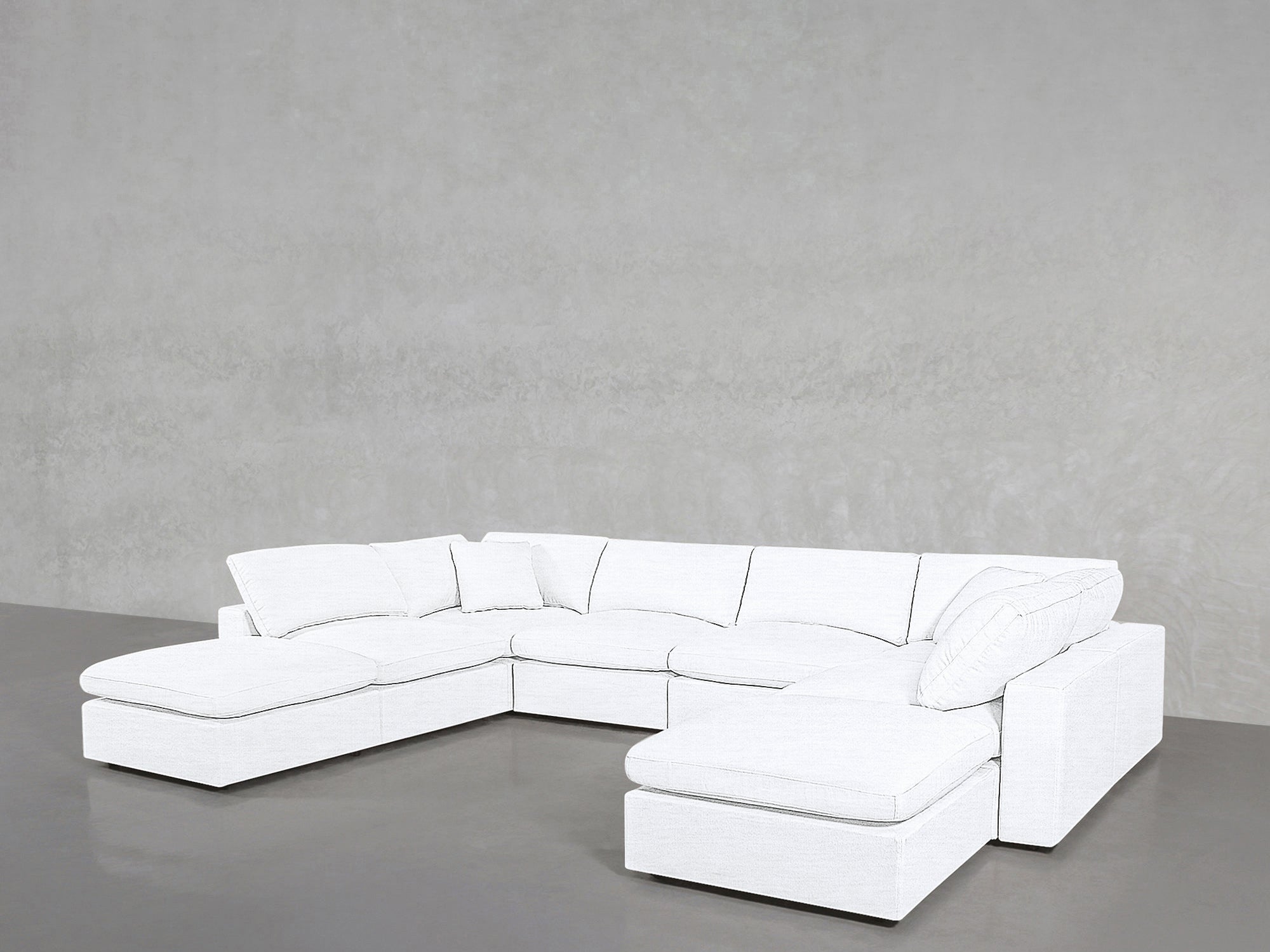 8 - Seat Modular Double Lounger U - Sectional - 7th Avenue