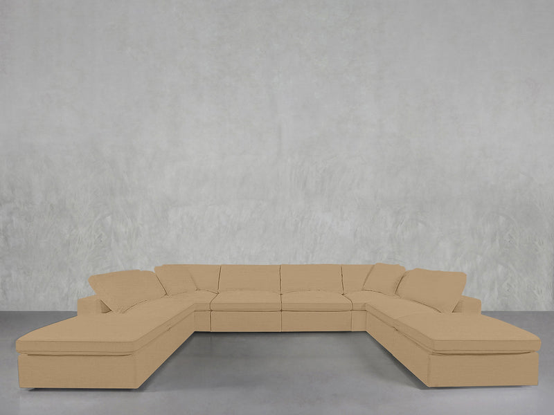 8 - Seat Modular Double Lounger U - Sectional - 7th Avenue