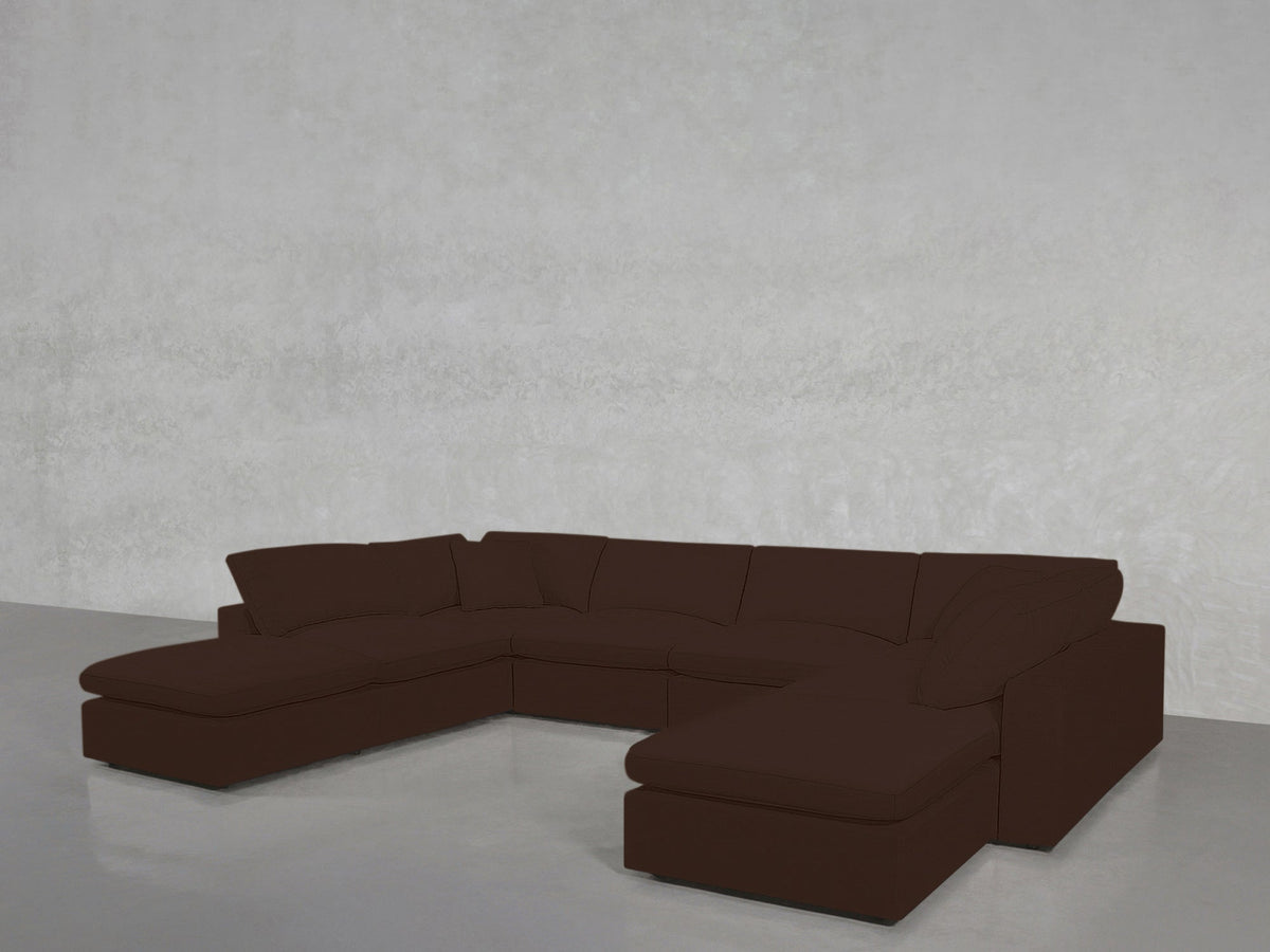 8 - Seat Modular Double Lounger U - Sectional - 7th Avenue
