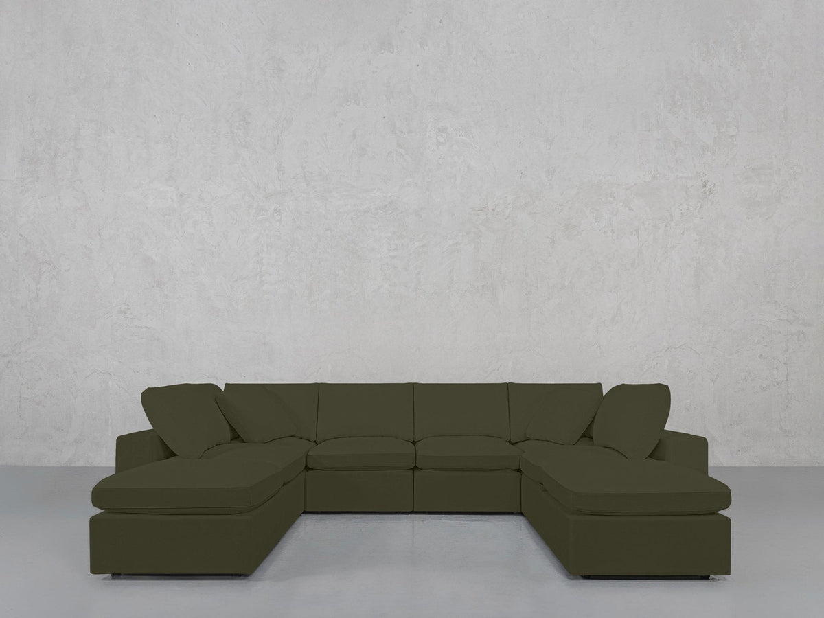 8-Seat Modular Double Lounger U-Sectional - 7th Avenue