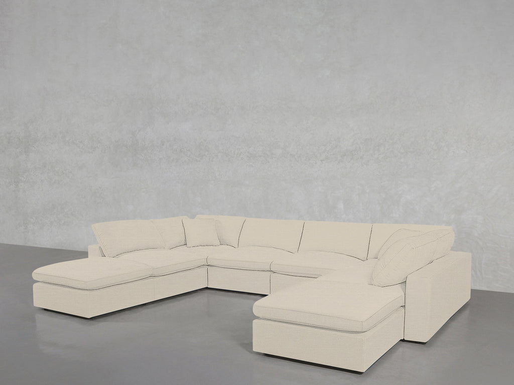 8 - Seat Modular Double Lounger U - Sectional - 7th Avenue