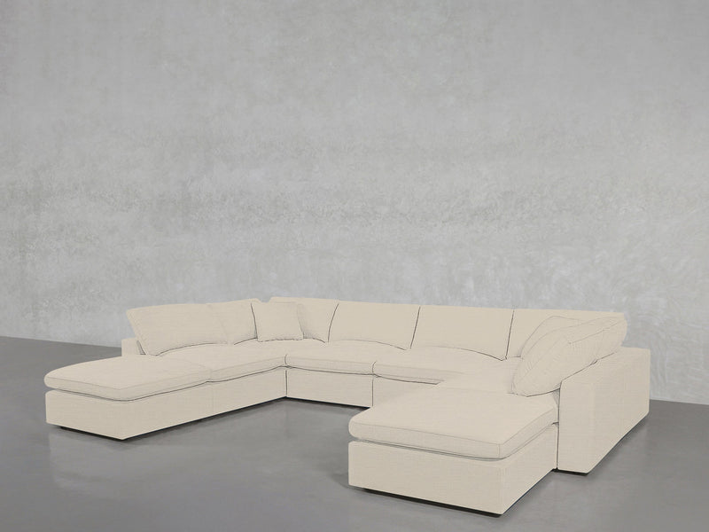 8 - Seat Modular Double Lounger U - Sectional - 7th Avenue