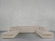 8-Seat Modular Double Lounger U-Sectional - 7th Avenue
