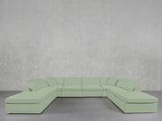 8-Seat Modular Double Lounger U-Sectional - 7th Avenue