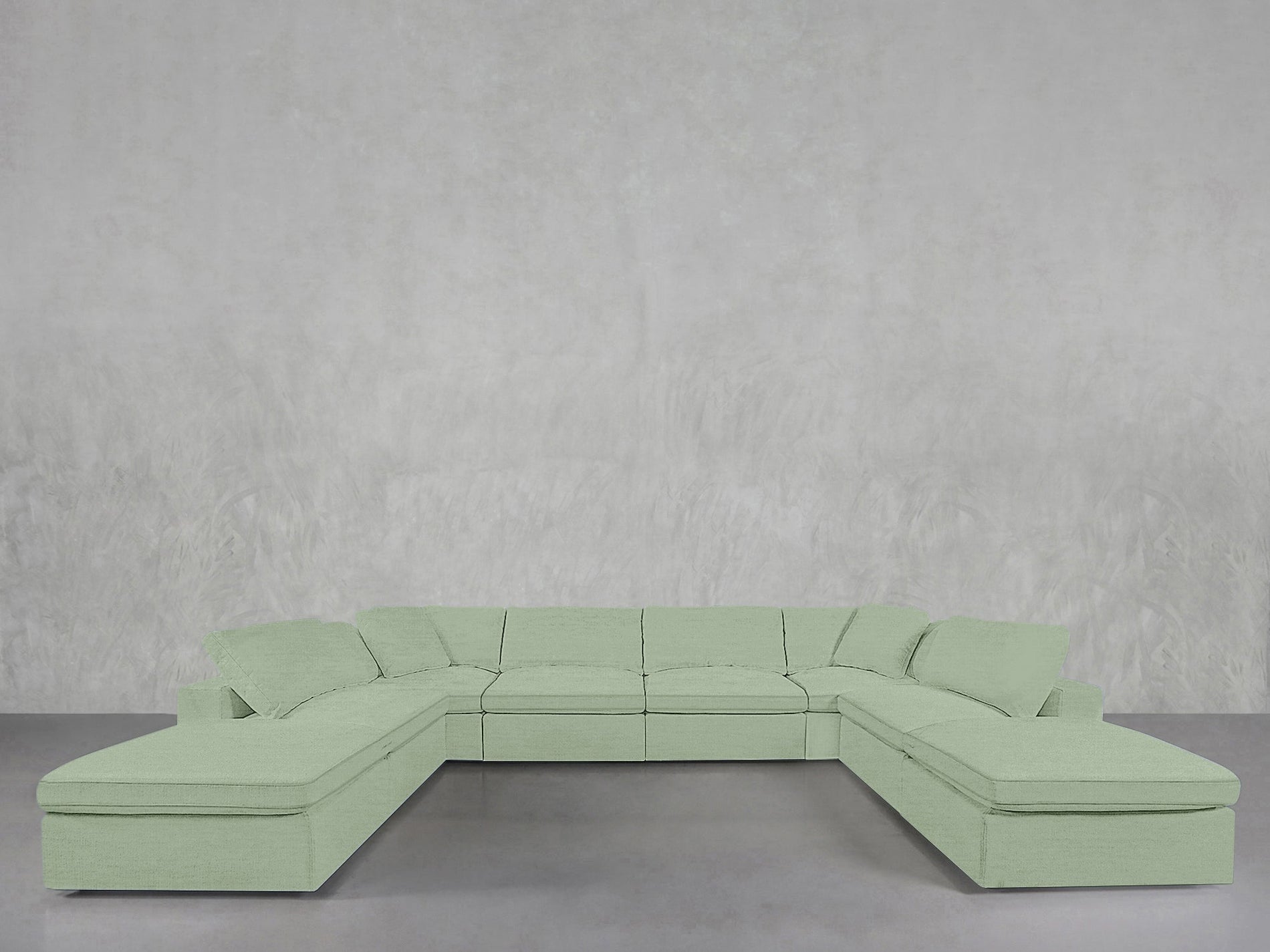 8-Seat Modular Double Lounger U-Sectional - 7th Avenue