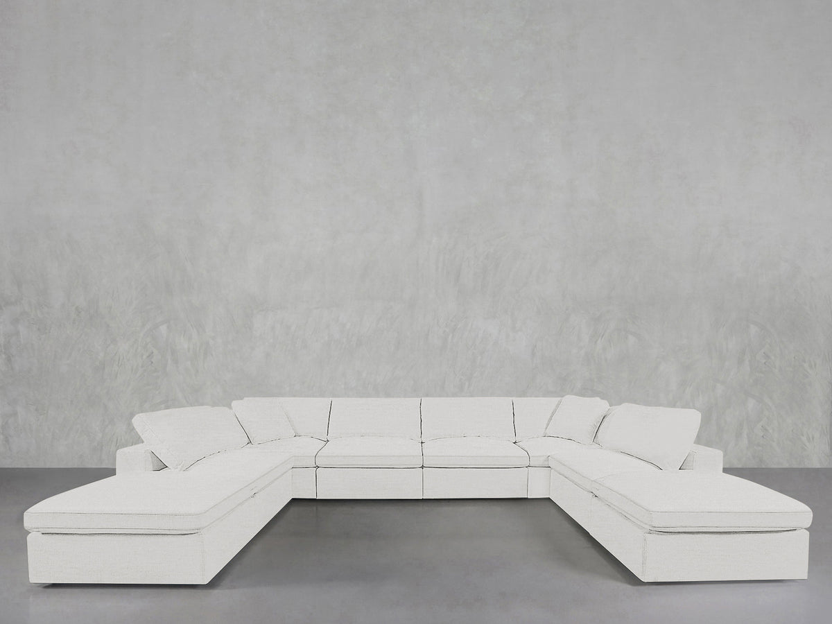8-Seat Modular Double Lounger U-Sectional