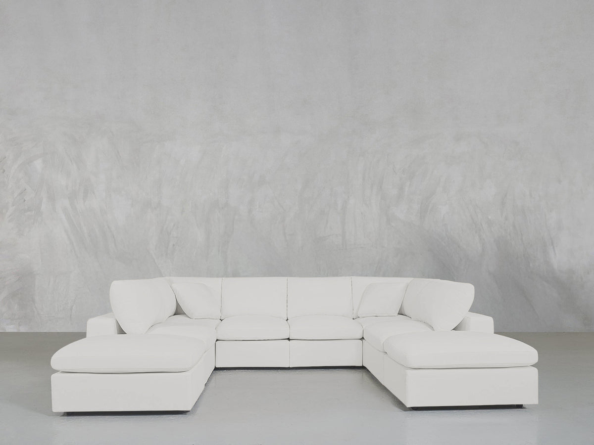 8-Seat Modular Double Lounger U-Sectional