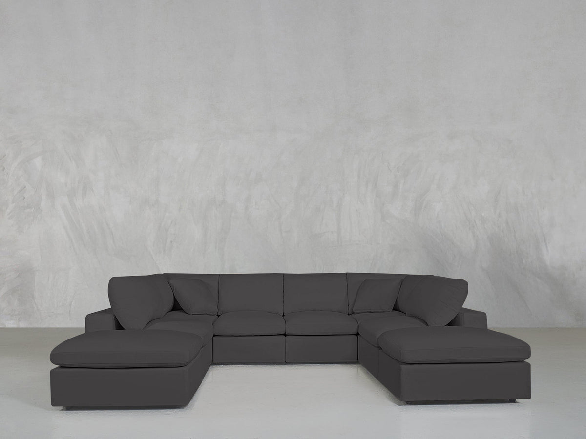 8-Seat Modular Double Lounger U-Sectional