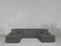 8-Seat Modular Double Lounger U-Sectional