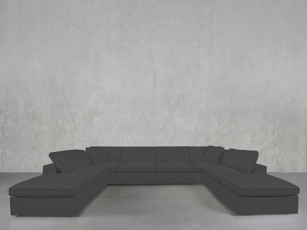 8-Seat Modular Double Lounger U-Sectional