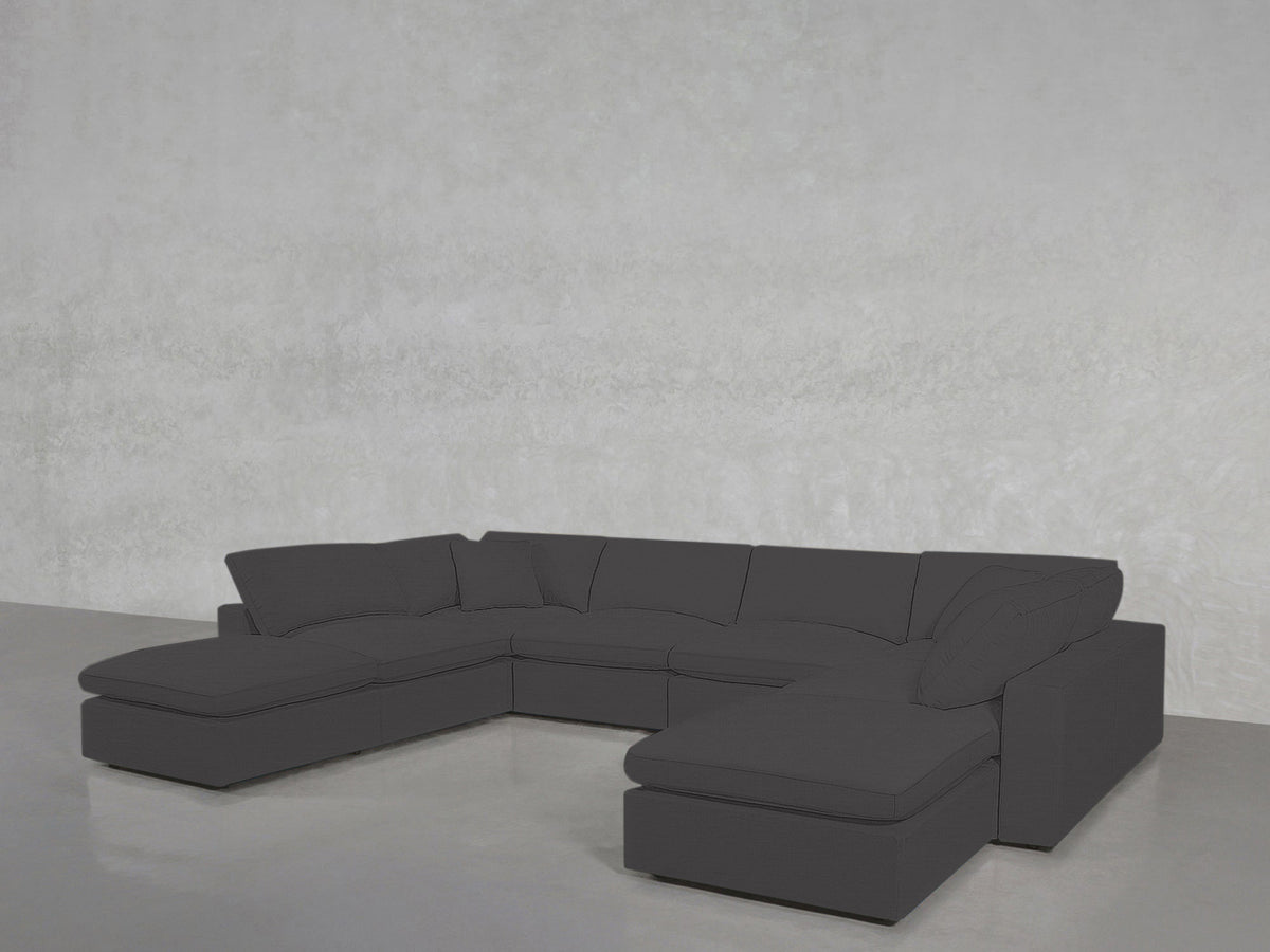 8-Seat Modular Double Lounger U-Sectional