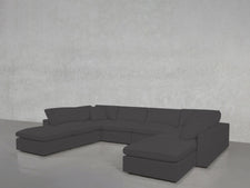 8-Seat Modular Double Lounger U-Sectional
