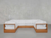 8-Seat Modular U-Sectional Teak Outdoor - 7th Avenue