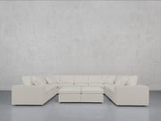 9 - Seat Modular U - Sectional with Double Ottoman - 7th Avenue