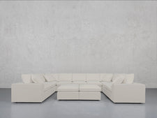 9 - Seat Modular U - Sectional with Double Ottoman - 7th Avenue